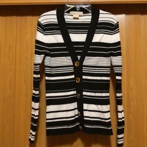 Michael Kors Black and White Cardigan - XS